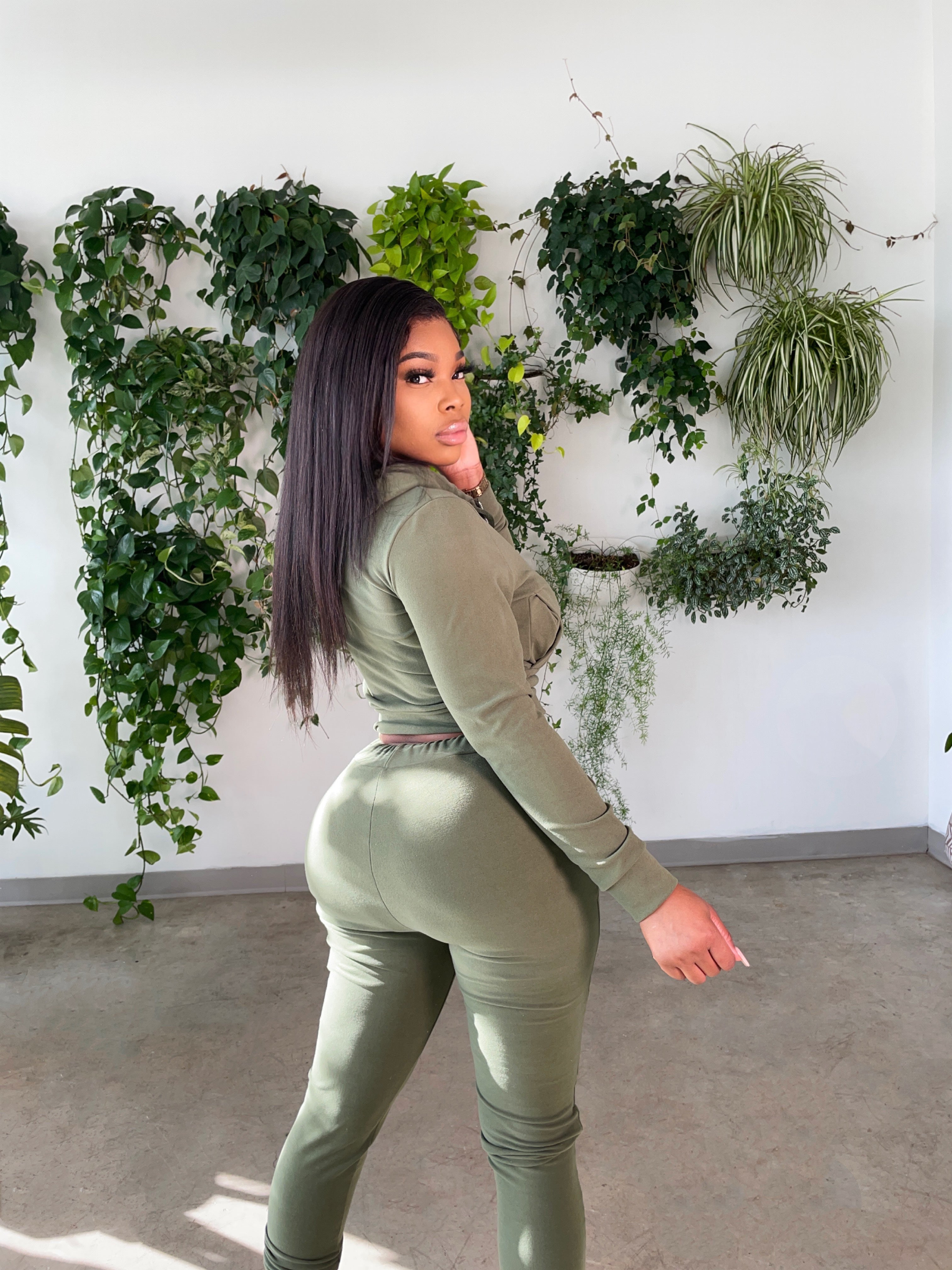 Olive Green Sweatsuit
